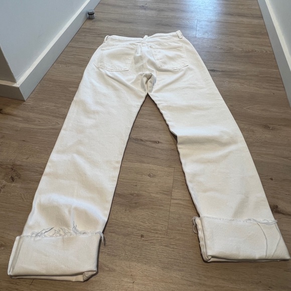 EUC Agolde criss cross straight jeans in white, SZ 27 - Picture 4 of 9